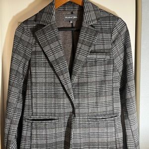 Michael Stars Plaid Ponte Blazer - lightweight EUC XS